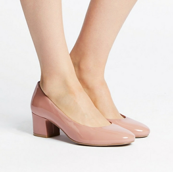 Patent Block Heel Court Shoes | Poshmark